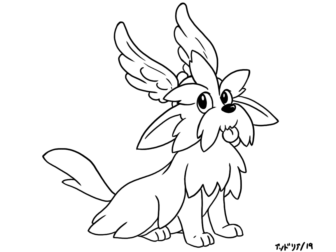 Pokemon Herdier Coloring Pages